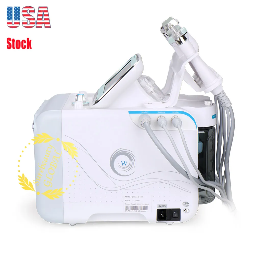 6 em 1 Dermabrasion Pele Elevador Spa Máquina Facial Microdermoabrasão Máquina Facial Água Cuidado da Pele Cuidados a frio All Tipo Equipamento de pele