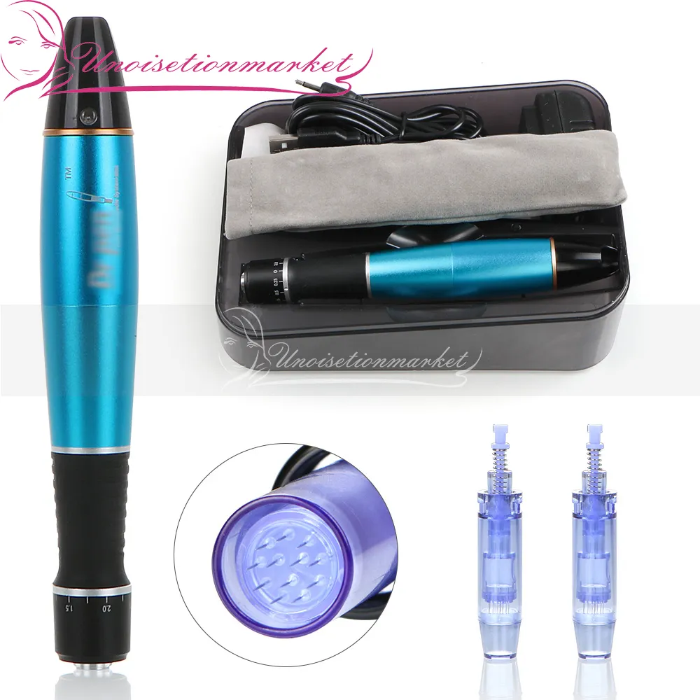 A1-W Wireless Derma Pen Système de micro-aiguille automatique Longueurs d'aiguille réglables 0,25 mm à 3,0 mm Dermapen électrique à 5 vitesses Autre équipement de beauté