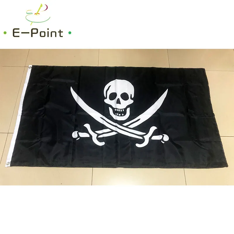 Pirates of the Caribbean Flag 3 * 5ft (90cm * 150cm) Polyester flagga banner dekoration flygande hem trädgård flagga festliga gåvor