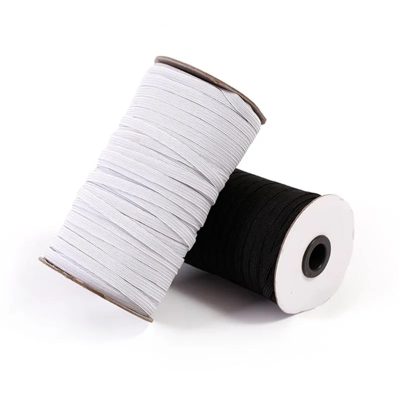 120 Yards Length 0.5cm/0.3cm Width Braided Elastic Band Cord Knit Band for Sewing DIY Mask Bedspread