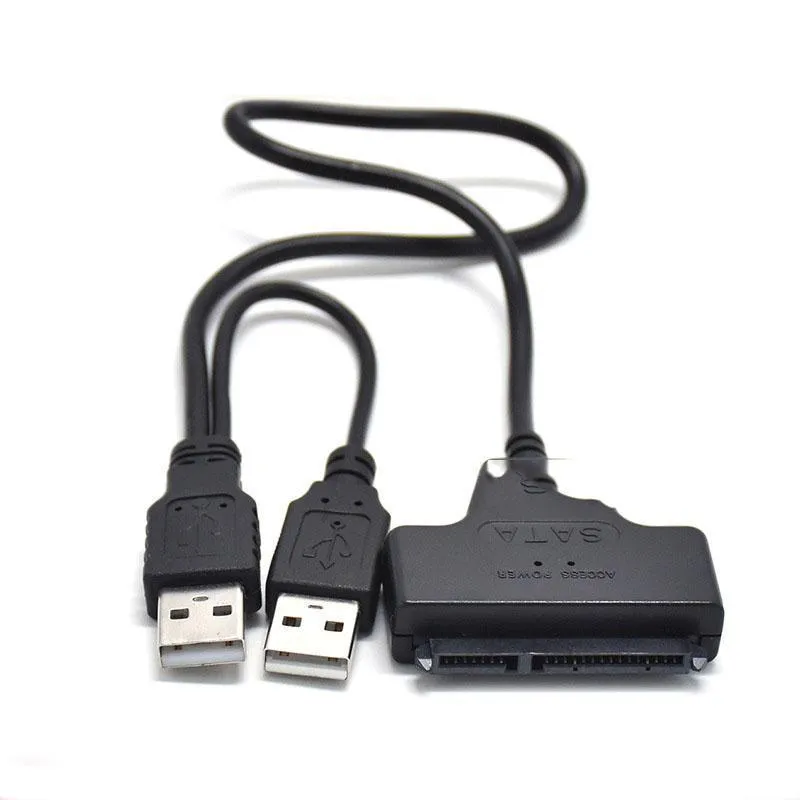 USB 2.0 إلى SATA 7 + 15 دبوس 22 دبوس كابل محول لمدة 2.5
