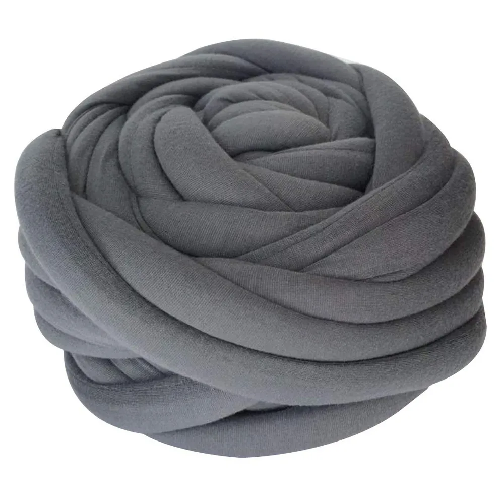 1000g Super Épais Chunky Fil Coton Tube Fil Laine Mérinos Alternative DIY Bras Encombrant Couverture À Tricoter À La Main À Tricoter Spin Fil T200258k