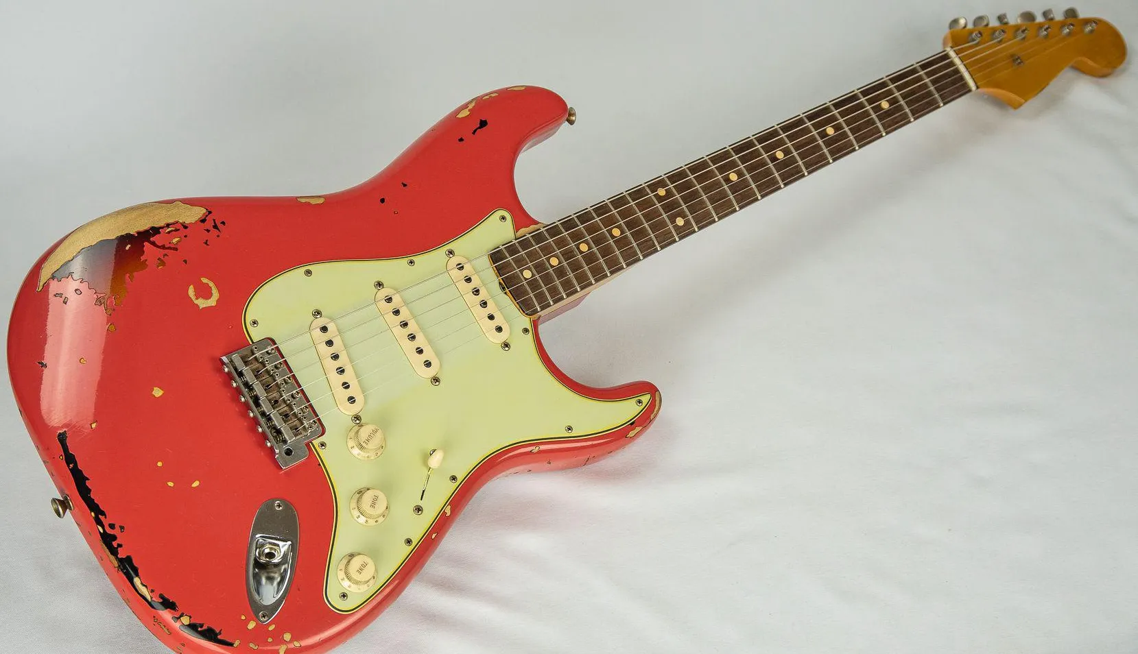 Michael Landau 1963 Relic Fiesta Kırmızı Sunburst Üzerinden Kırmızı