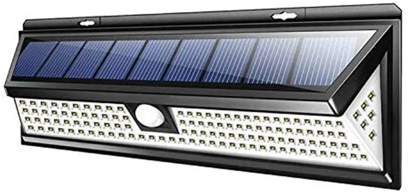 118 LED 1000LM Sensore di movimento PIR impermeabile Illuminazione solare da giardino Lampade solari a LED per esterni 3 modalità Luci solari per porta della piscina di sicurezza