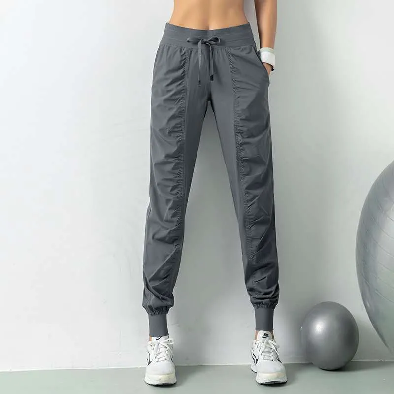 Women Yoga Studio Pants Ladies Quickly Dry Drawstring Running Sports Trousers Loose Dance Studio Jogger Girls Yoga Pants Gym Fitness