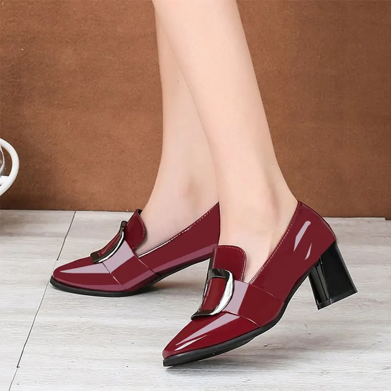 Women's Patent Leather Square Toe Buckle Pumps Slip-On Kitten Heels Dress Shoes for Spring and Fall from Dhgate Dress Shoes - price 37.6 Women's Patent Leather Square Toe Buckle Pumps Slip-On Kitten Heels Dress Shoes for Spring and Fall from Dhgate Dress Shoes - price 37.6
