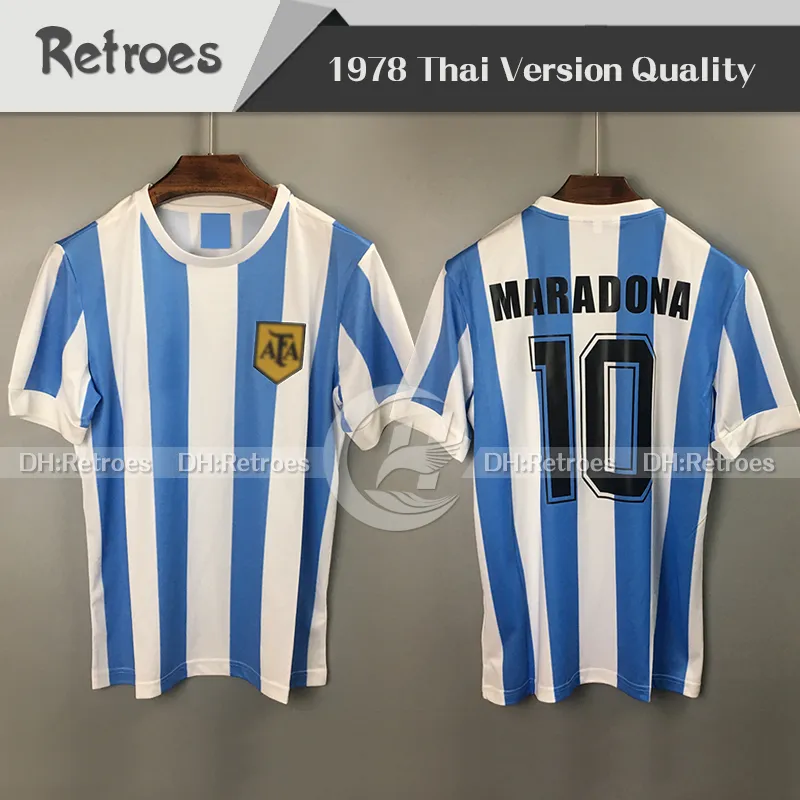 1978 Argentina Retro Jérsei De Futebol 78 Maradona Clássico Do Vintage 1986 Argentina Maradona 86 Camisas De Futebol Maillot Camisetas Camisa De Futebol