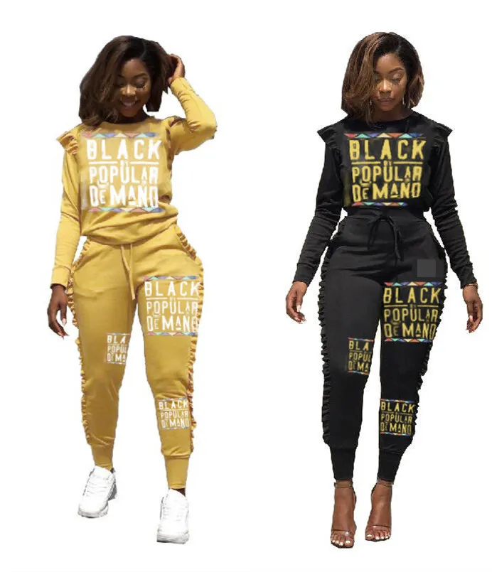 Women long sleeve sweatsuits Two piece woman set outfits tracksuit jogging sportsuit black hoodie Pants sportswear sweat suits sport suit