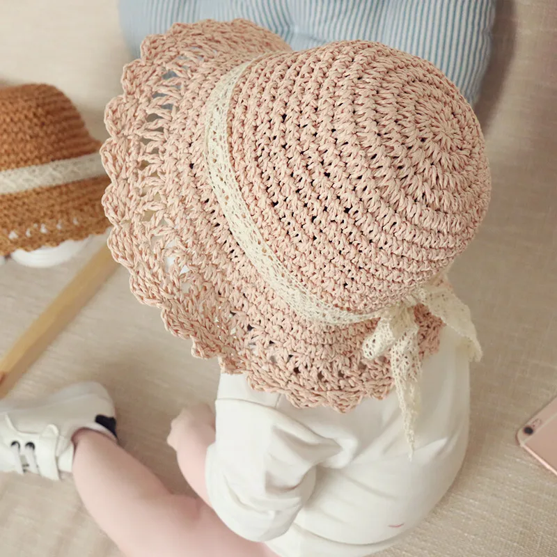 Handmade Lace Up Newborn Straw Hat For Kids Perfect For Summer Beach Days  And Fishing From Sunbb03, $6.86