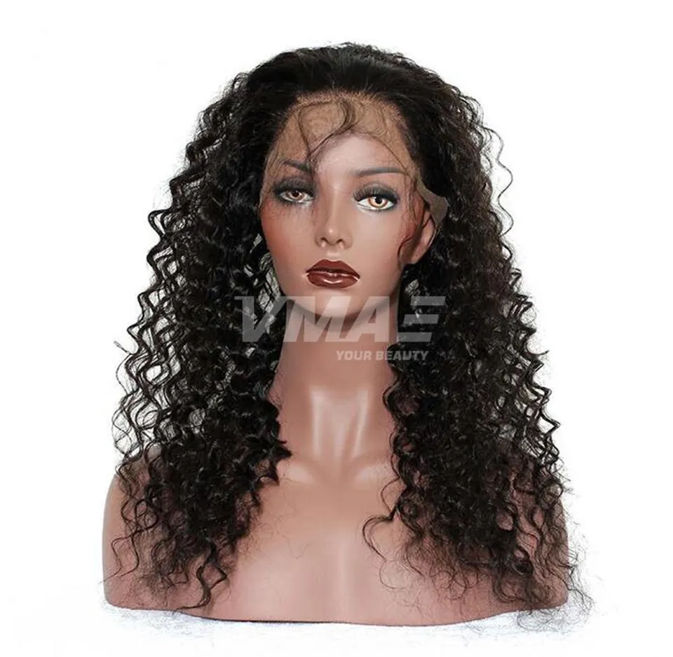 100% Virgin Brasiliansk Deep Curly Hair Density 150 Justerbar 360 Full Lace Frontal med buntar Brasilianska hår Deep Curly 3pcs buntar
