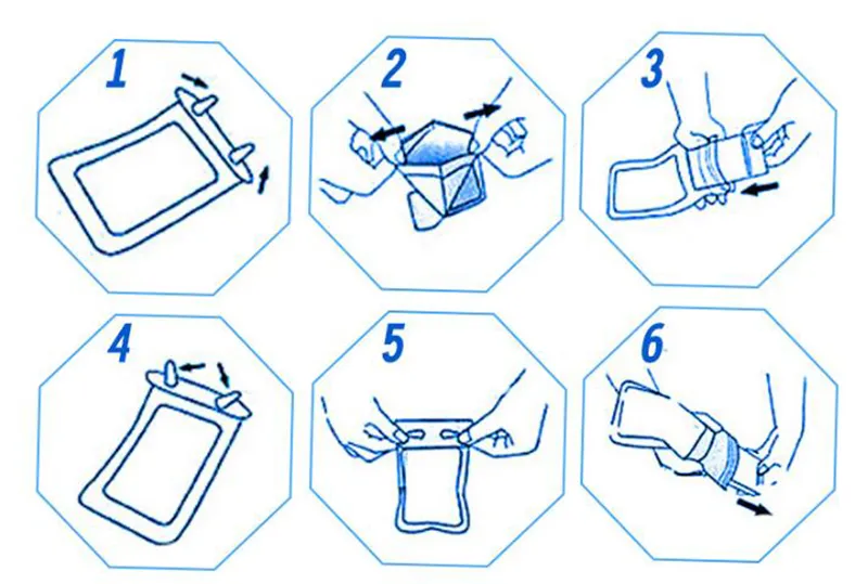 Универсальная подушка подушки подушки безопасности водонепроницаемая сумка для плавания Мобильный телефон чехол сухого чехол дайвинг дрейфует перинговые мешки для iPhone XS MAX S10