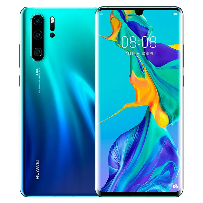 Original Huawei P30 Pro 4G LTE-mobiltelefon 8GB RAM 128GB 256GB 512GB ROM Kirin 980 40MP NFC 4200MAH Android 6.47 "Böjd fullskärm Fingerprint ID Face Smart mobiltelefon