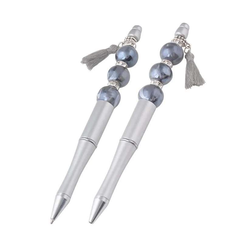 Unique Metal Beaded Pen Lampwork Glass Beads Beadable Pens