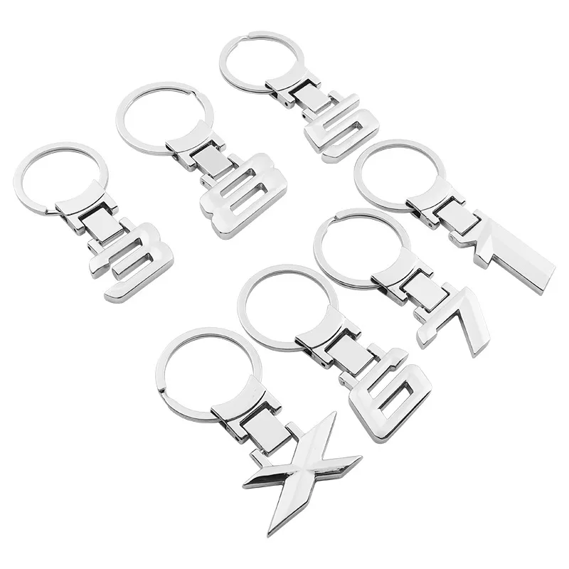 Porte-Clés Voiture En Cuir Véritable - Lot De 2 Avec Anneau Alliage Zinc - Noir Et Marron - 10