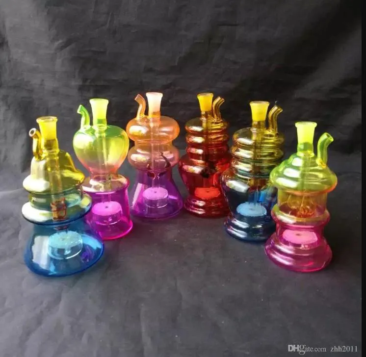 Kum çekirdek nargile cam bonglar çeşitli aksesuarlar, Cam Sigara Borular renkli mini çoklu renkler El Borular En Kaşık cam borular