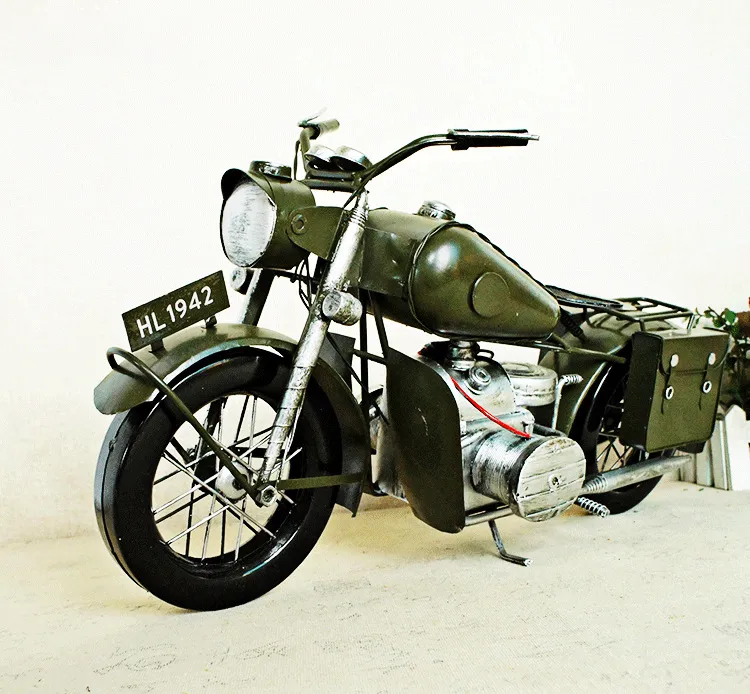 Sm Iron Metal Military Cross-Country Motorcykel Modell leksak, Retro Handgjord prydnad, Kid Födelsedagspresent, Samla, Heminredning, SMT5105