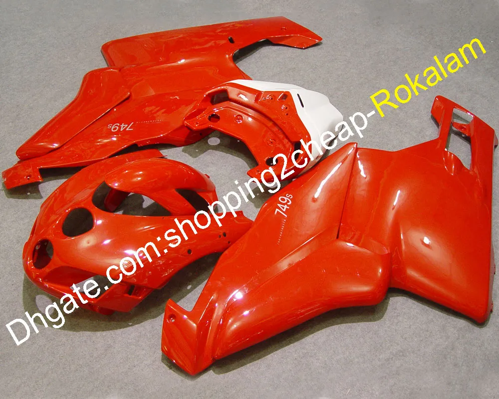 För Ducati 749 999 Bodywork Shell Fairing 05 06 749/999 2005 2006 Fashion Red White Motorcycle Fairings Set (formsprutning)