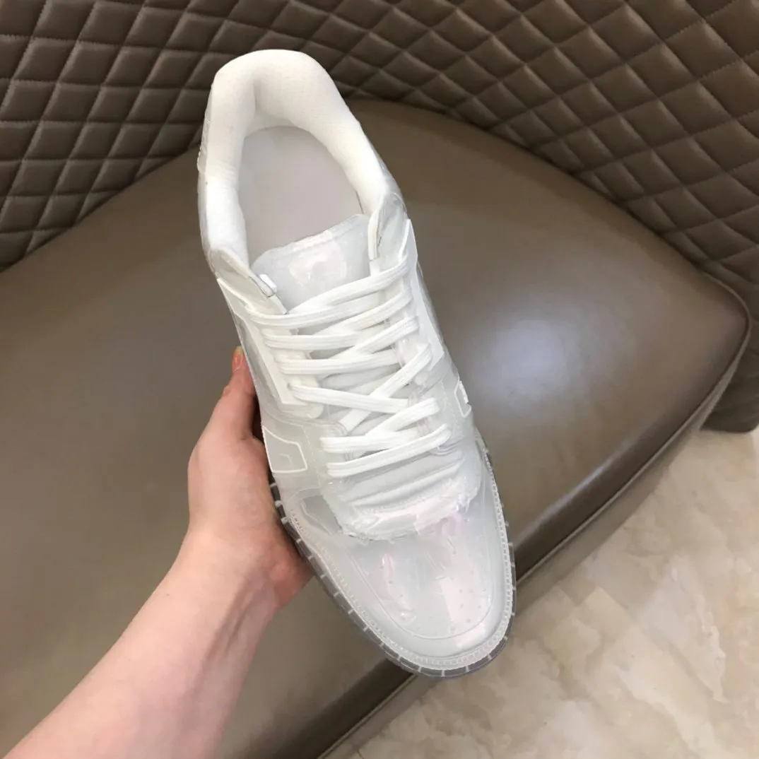 2020 New Arrival Mens Designer transparente T nis Trainer T nis Designer de Luxo T nis para homens Run Away Moda Casual Sapato claro