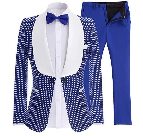 Cheap And Fine One Button Groomsmen Scialle Risvolto Smoking dello sposo Abiti da uomo Matrimonio / Ballo / Cena Blazer da uomo migliore (giacca + pantaloni + cravatta) A636