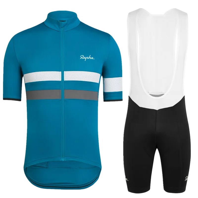 2019 Rapha Cycling Clothing Cycling Sets Bike Uniform Summer Mans Cycling Jersey Set Road自転車ジャージーMTB自転車Wear2667208