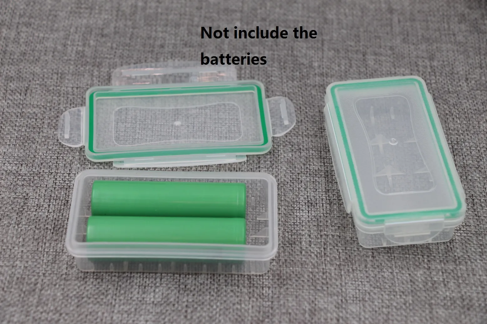 Impermeable Transparente Transparente Plástico Duro Almacenamiento Batería Caja Caja Titular Organizador Para 18650/16340 Baterías 6 Colores 