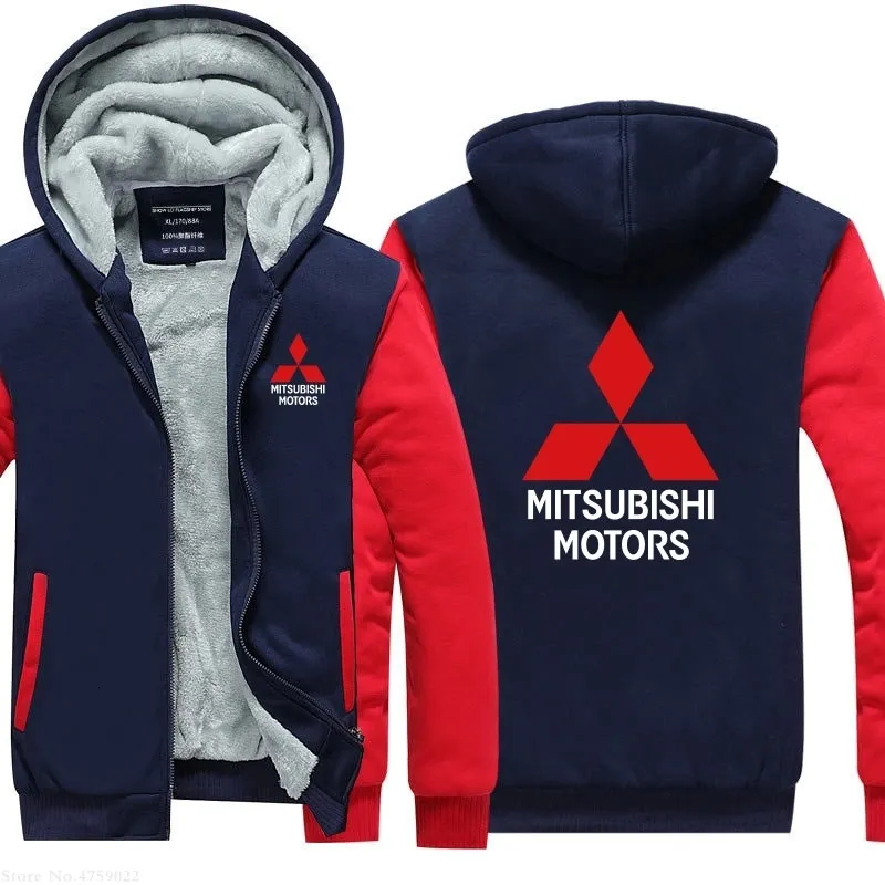 DHgate Winter Men Casual Mitsubishi sweatshirt Fleece zipper hoodies coat Man new arrived jackets V191105 Apparel