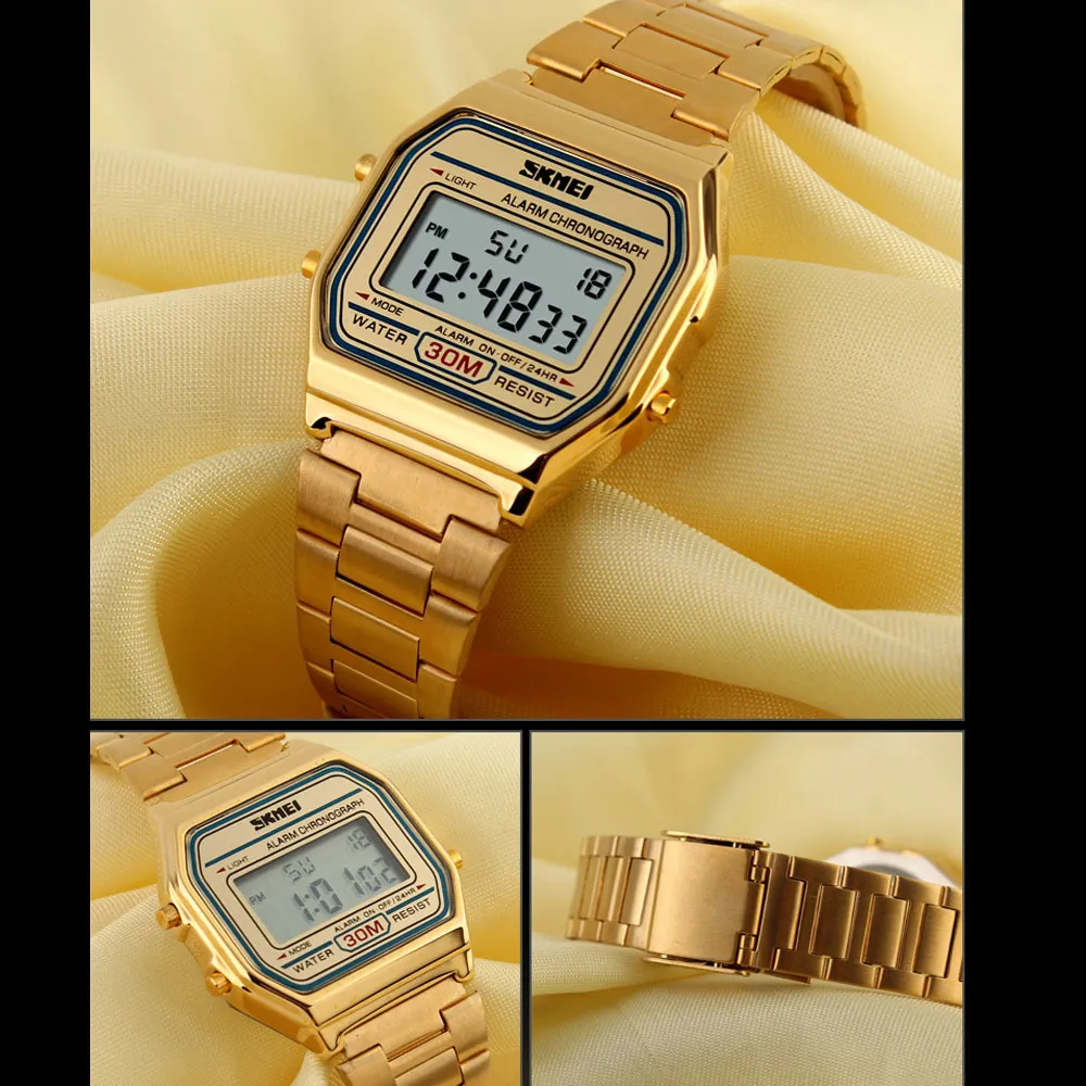 Skmei 1123 LED Digital Sports Watch For Men Stainless Steel