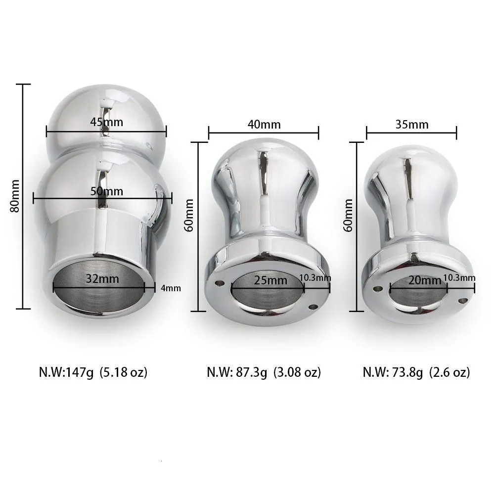 anal tunnel plug RABBITOW Aluminum Alloy Metal Hollow Anal Tunnel Plug... From Ruiqi04,  $10.37