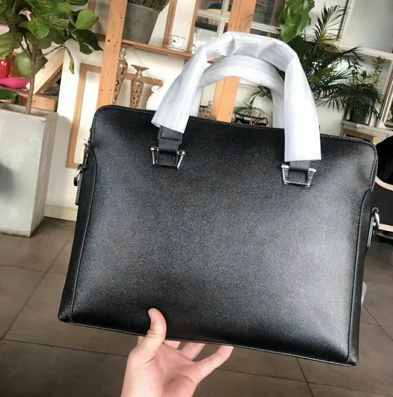 2022 Sale Men Shoulder Maleta Bolsa De Designer De Couro Preto Business Men Men Laptop Bag Mensageiro Avaliação 5 estrelas