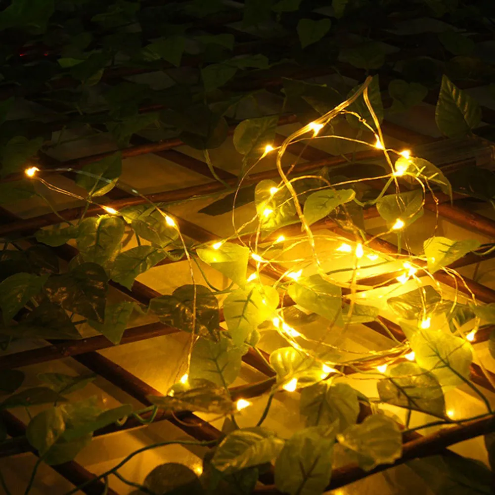 Noel LED Dize Işıkları Dekorasyon Peri Işık Pil Ledleri Gadget Kumandalı Yıldız Bakır Tel Lambası Kapalı X-Mas Düğün Etkinlikleri