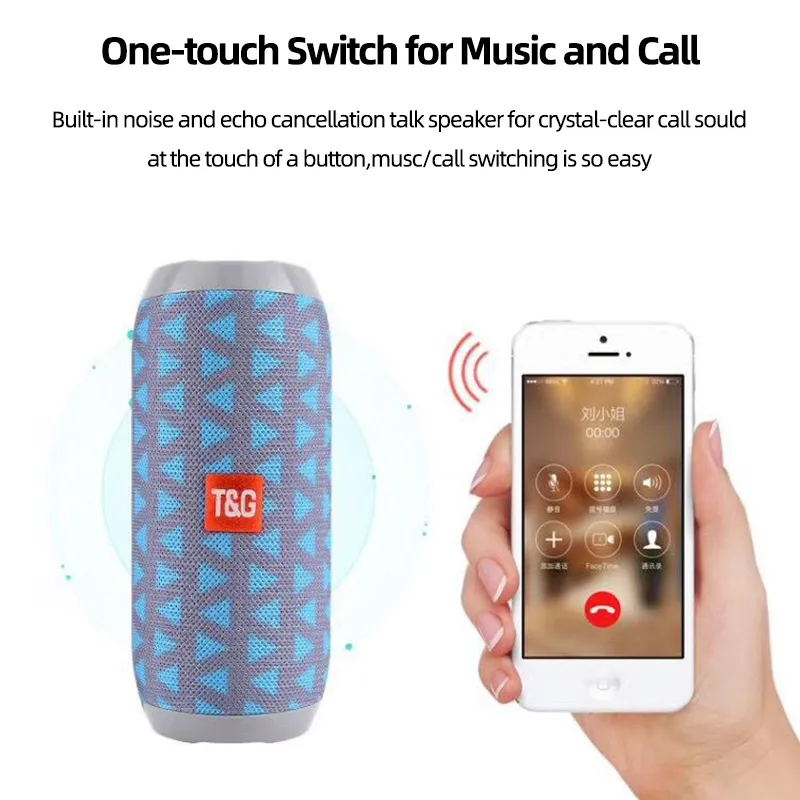 Portable Bluetooth Speakers Radio Boombox: Rugged Outdoor Soundbar with Subwoofer, TF Card, FM Radio & AUX Input - Perfect for Adventures