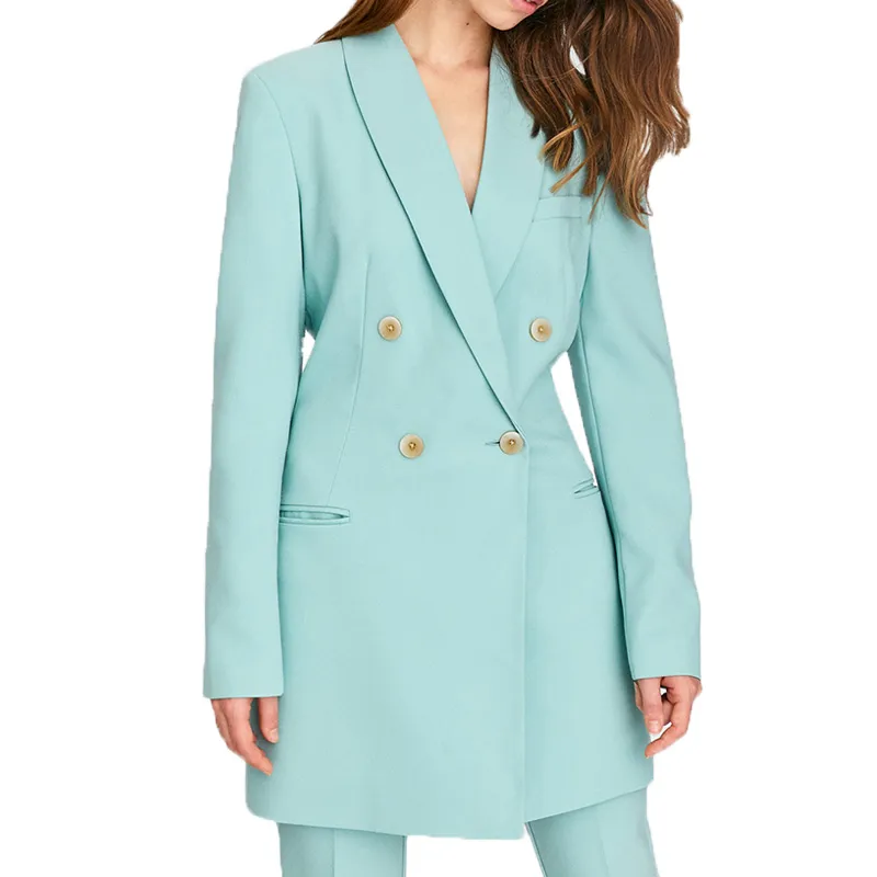 Automne blazer femmes 2019 décontracté solide femmes vêtements à manches longues manteau femmes long blazer feminino