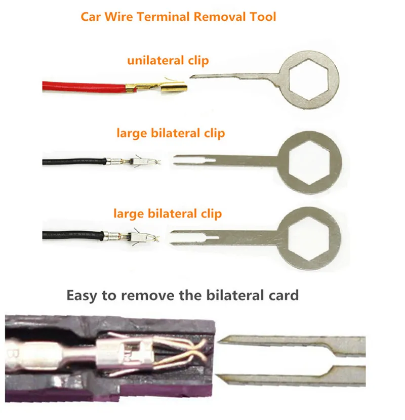 Automotive Plug Terminal Remove Tool Set Key Circuit Board Wire Harness Terminal Extraction Pick Crimp Pin Needle Remove Set5381638