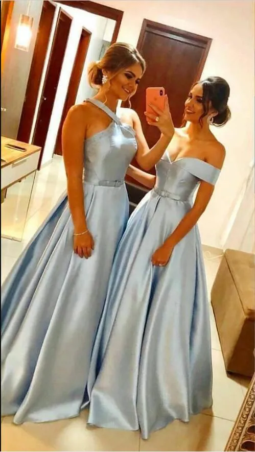 Ruidoso posterior Finito Vestido De Fiesta Azul Cielo Largo 2019 Cariño Elegante Barato Fuera Del  Hombro Sin Espalda Hasta El Suelo Mujeres Vestidos De Noche Formales  Vestidos De Gala De 71,27 € | DHgate