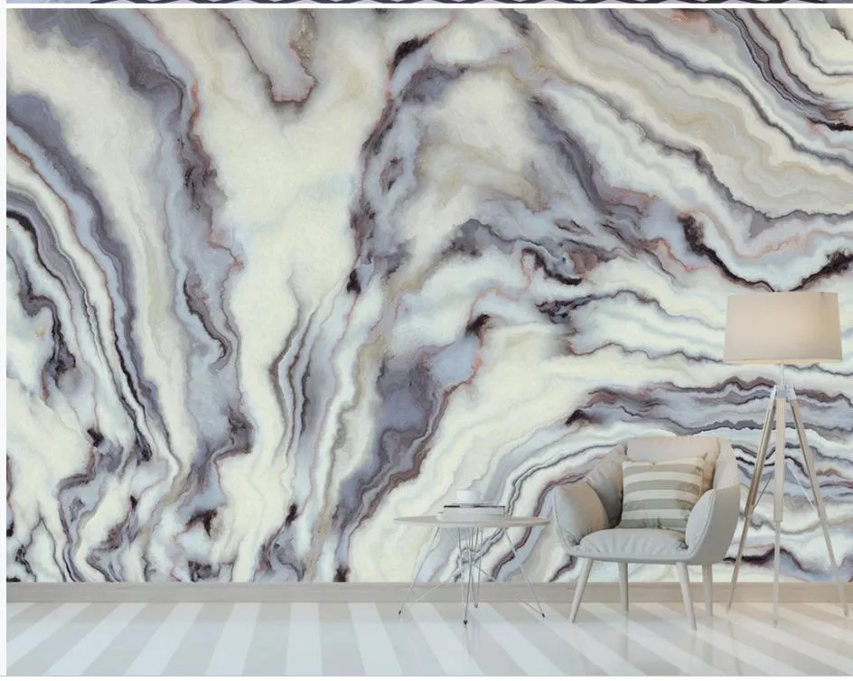 murais 3d papel de parede para sala de estar moderna parede minimalista abstrato linha de paisagem padrão de mármore fundo quarto