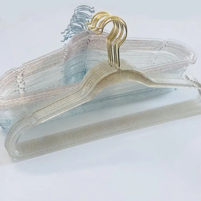 40 45 Cm Cintres Antidérapants Glitter Transparent Cintre En Plastique  Cintre Invisible Garde Robe Cintre Rack En Gros QW8988 Du 1,58 €