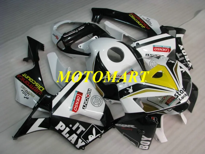 Motorcykel Fairing Kit för Honda CBR600RR F5 05 06 CBR600 RR CBR 600RR 2005 2006 ABS Top White Black Fairings Set + Presenter HB20