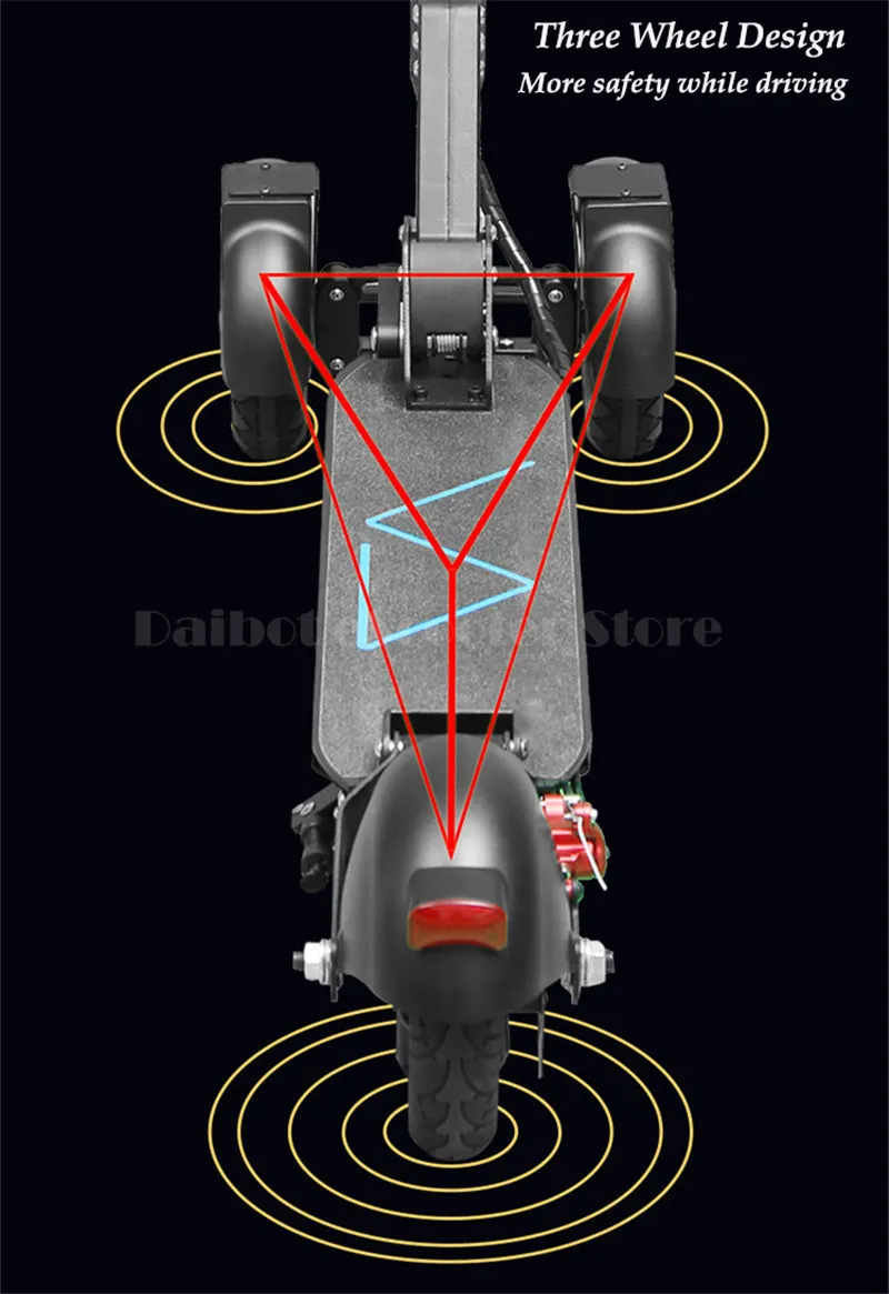 Daibot 3 Wheel Electric Scooter With Seat Electric Scooters 8 inch 400W 36V500W 48V Folding Electric Skateboard For Adults (15)