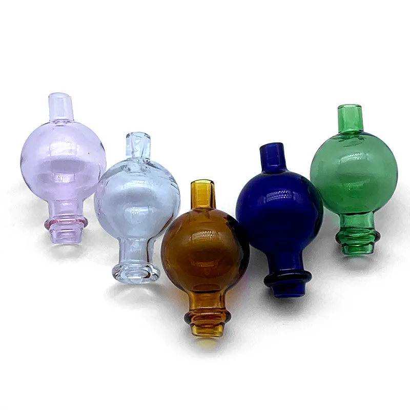 Smoking Accessories 5 Kind Colors Straight Hole Glass Bubble Carb Cap Suitfor Quartz Banger Nails