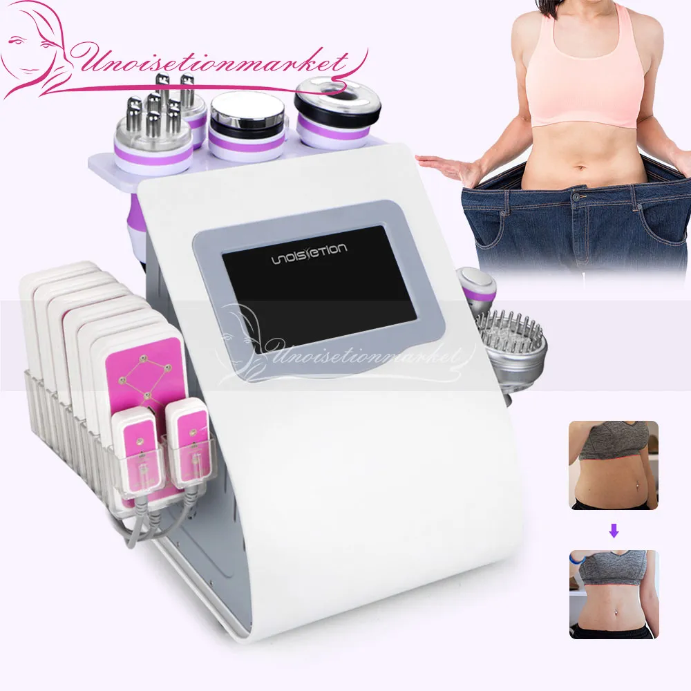 9 In 1 Unoisetion cavitation rf slimming machine Radio Frequency Vacuum Photon Led Laser Body Slimming Skin Care Machine