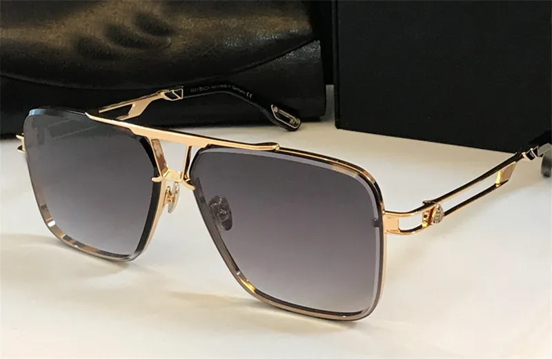 Mannen Bril Ontwerp Zonnebril Speler Vierkant K Gouden Frame Crystal Cut Lens High-End Top Kwaliteit Outdoor Eyewear met Case