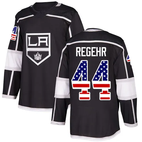 Los Angeles Kings No77 Jeff Carter Black Home USA Flag Jersey
