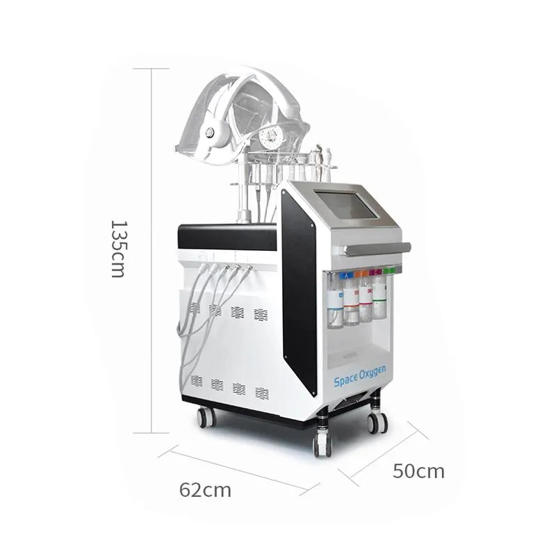 10 en 1 H2O2 Jet d'oxygène adoucissant pour la peau Kératine Ocytes Soluble-Water Espace de nettoyage Machine à oxygène