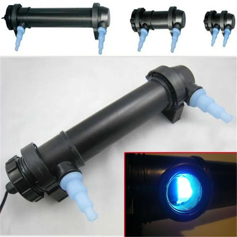 Jebo 5W-36W damm Akvarium UV sterilisatorlampa Ljusvattenrenare Fisktank Ultraviolett Clarifier Filter AC220-240V