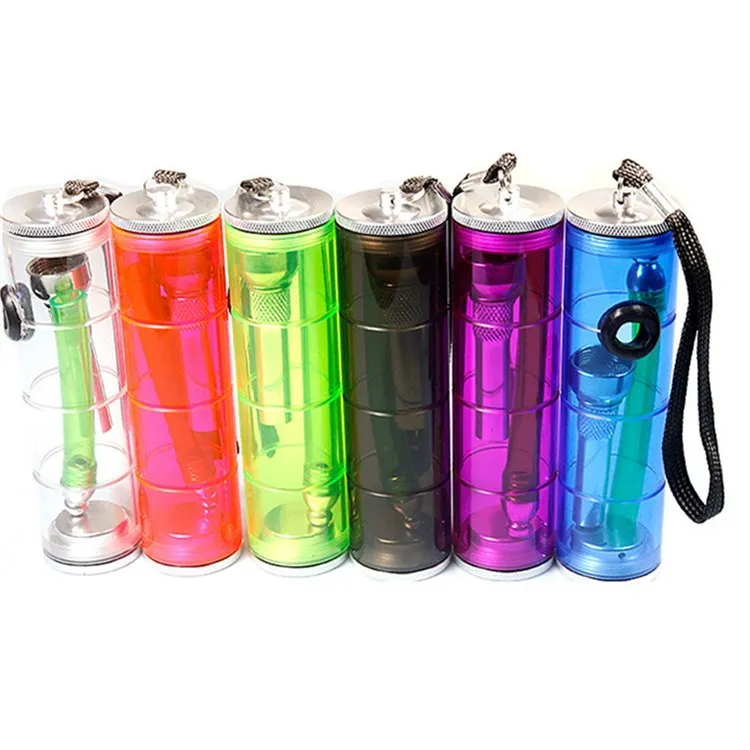 Tuberías de fumar pequeñas transparentes 6 colores Tubos creativos de plástico Accesorios para fumar calientes 30pcs T2I5529