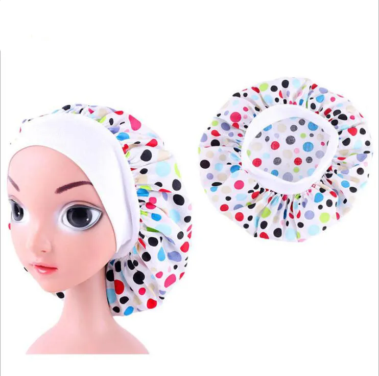 Kinderkinderen katoenen motorkap nacht slaap pet cosmetische hoed kinderen hoeden baby caps fruit floral print doek hoed 6 kleuren