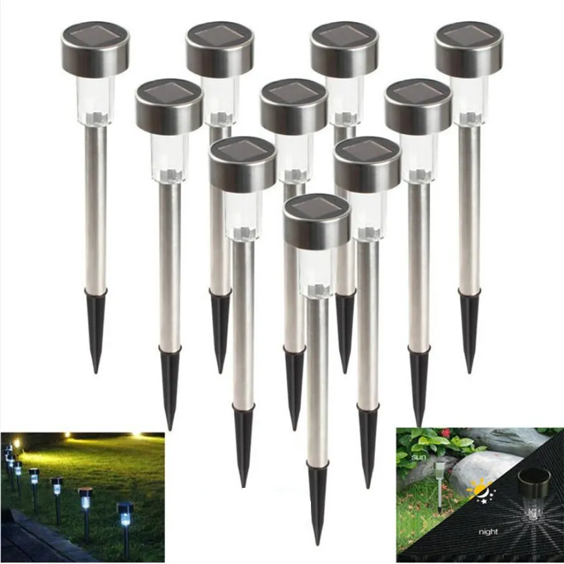 Luce solare Luci da percorso solare Luci da esterno a LED Spike Spot Illuminazione paesaggistica per prato Patio Cortile Passerella Vialetto