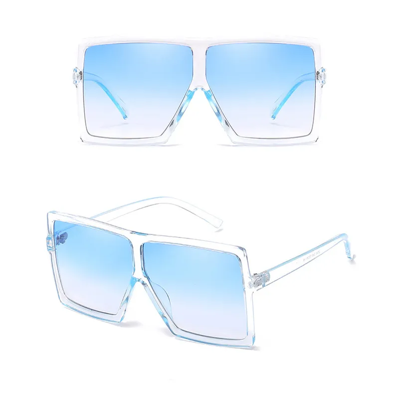 Gros-New Square Lunettes de soleil surdimensionnées pour femmes Mode Lunettes de soleil Lady Marque Vintage Shades Gafas Oculos de sol UV400