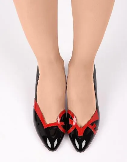 red bottom ballet flats