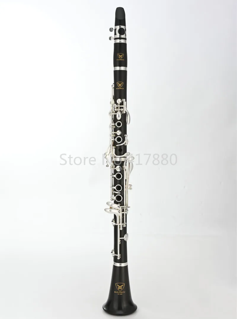 Margewate McL-5008 17 Keys Ebony Clarinet BB Tune B Flat Klarinet Musikinstrument med tillbehör Gratis frakt